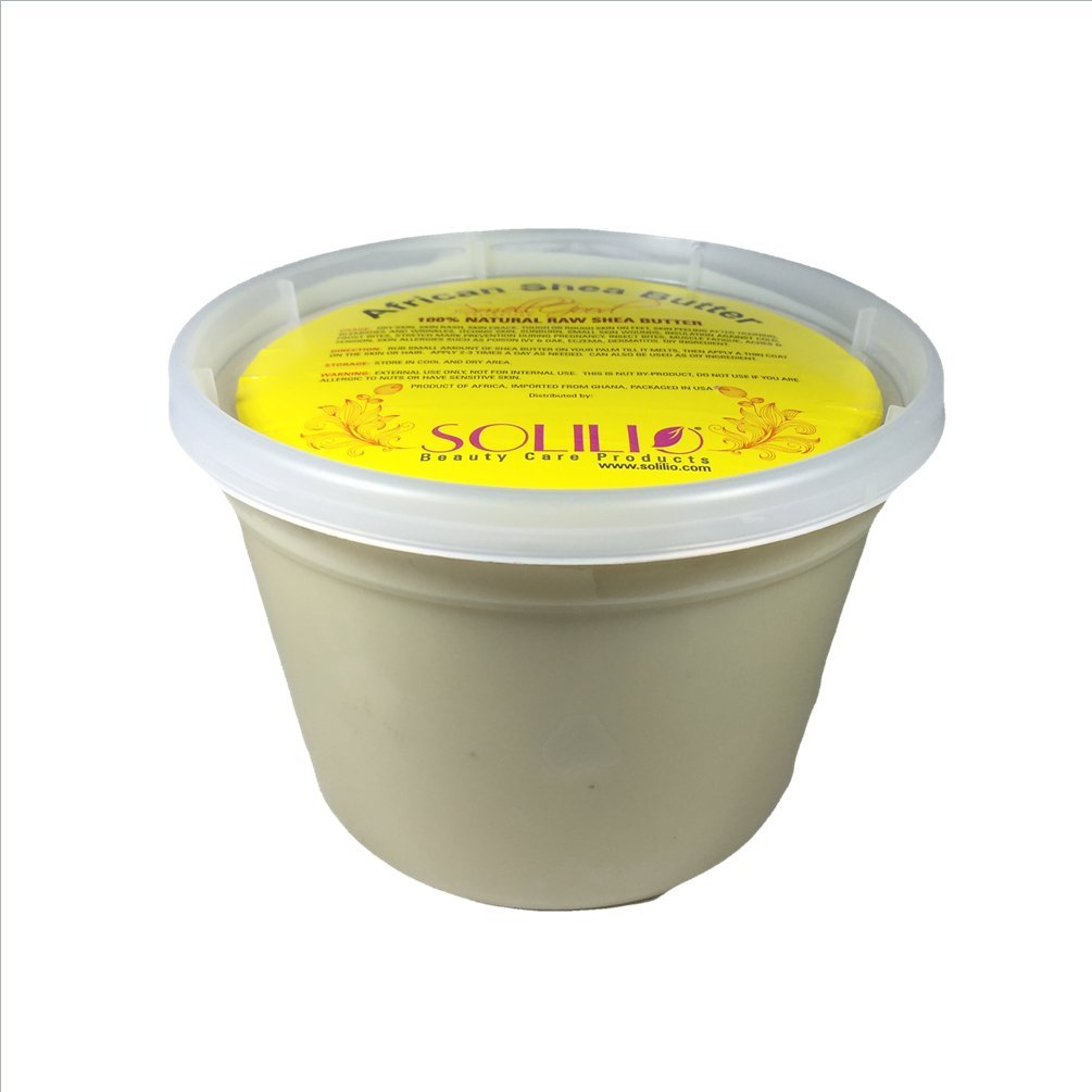 Yellow color Raw Unrefined Ghana Africa Pure 5 Pounds, yellow, Shea Butter, 80 Ounce