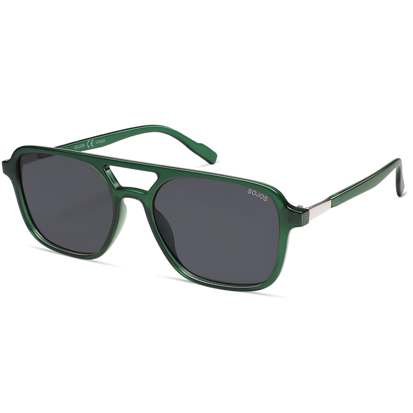 SOJOS Retro Aviator Sunglasses for Women Men,Trendy Rectangle Womens Mens Shades Sun Glasses SJ2202