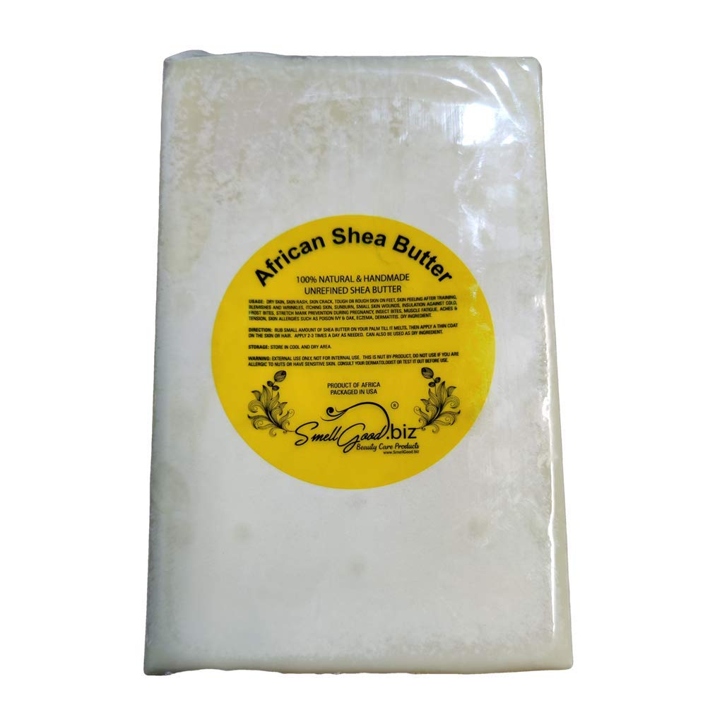 Yellow color Raw Unrefined Ghana Africa Pure 5 Pounds, yellow, Shea Butter, 80 Ounce