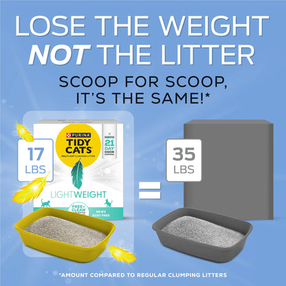 Purina  Lightweight Free and Clean Unscented Clumping Cat Litter