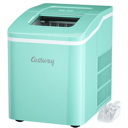 Portable Ice Maker Machine Countertop 26Lbs/24H Self-Cleaning W/ Scoop Green