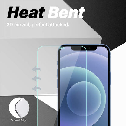 Compatible with Iphone 12 Screen Protector + Camera Lens Protectors, [2 + 2 Pack] Premium HD Clear Tempered Glass, Anti-Bubble 3D Curved Accuracy Film for Iphone 12 (6.1 Inch)