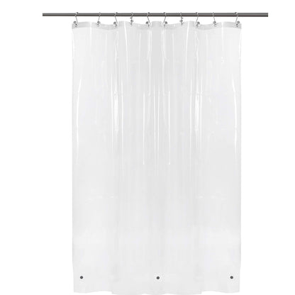 Barossa Design Plastic Shower Liner Clear - Premium PEVA Shower Curtain Liner with Rustproof Grommets and 3 Magnets, Waterproof Cute Lightweight Standard Size Bathroom Curtains - Clear