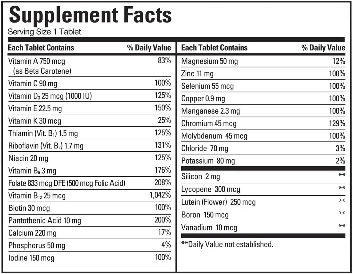 Kirkland Signature Adults 50+ Mature Multi, 400 Tablets 1