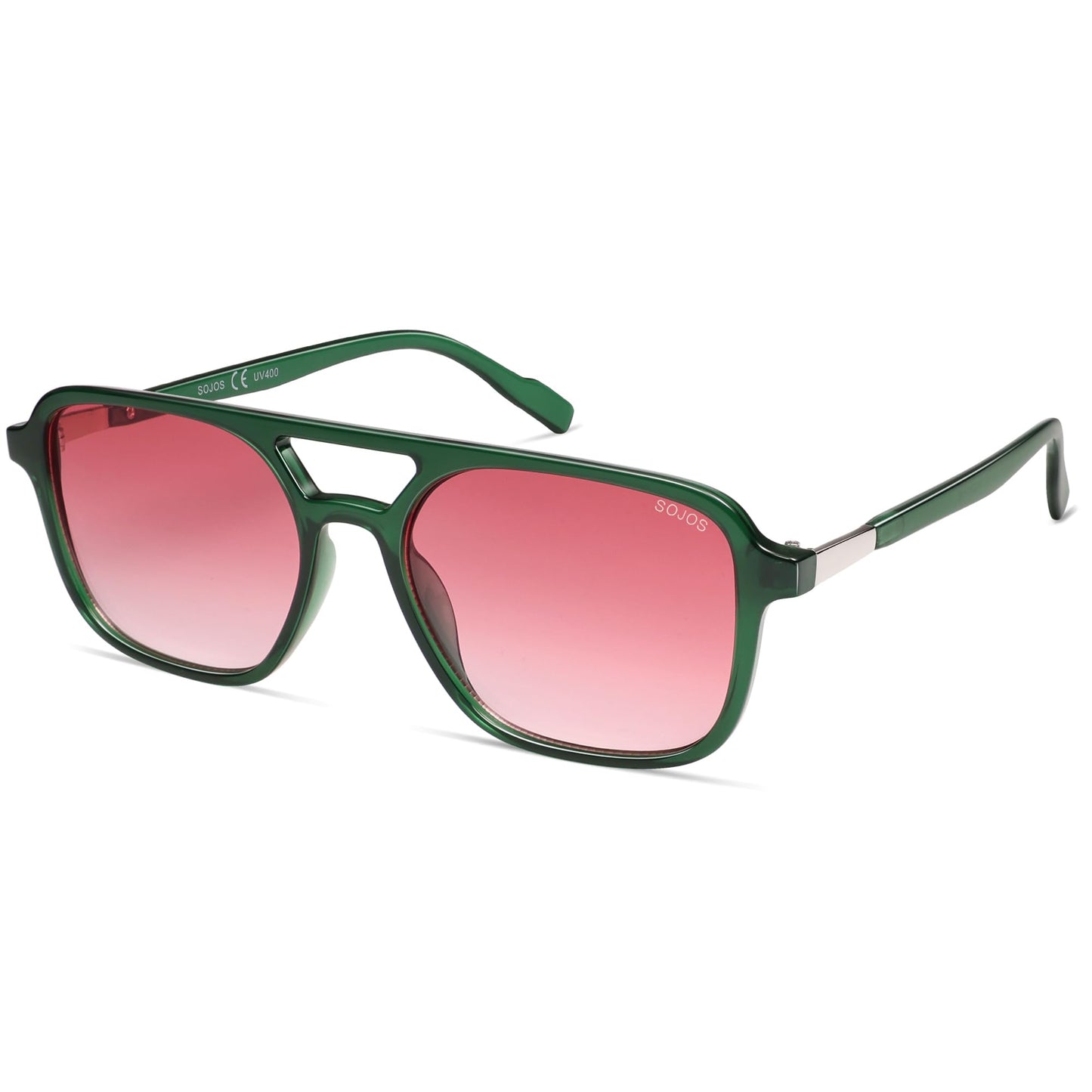 SOJOS Retro Aviator Sunglasses for Women Men,Trendy Rectangle Womens Mens Shades Sun Glasses SJ2202