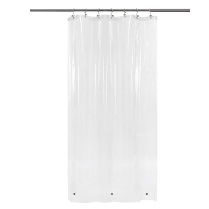 Barossa Design Plastic Shower Liner Clear - Premium PEVA Shower Curtain Liner with Rustproof Grommets and 3 Magnets, Waterproof Cute Lightweight Standard Size Bathroom Curtains - Clear