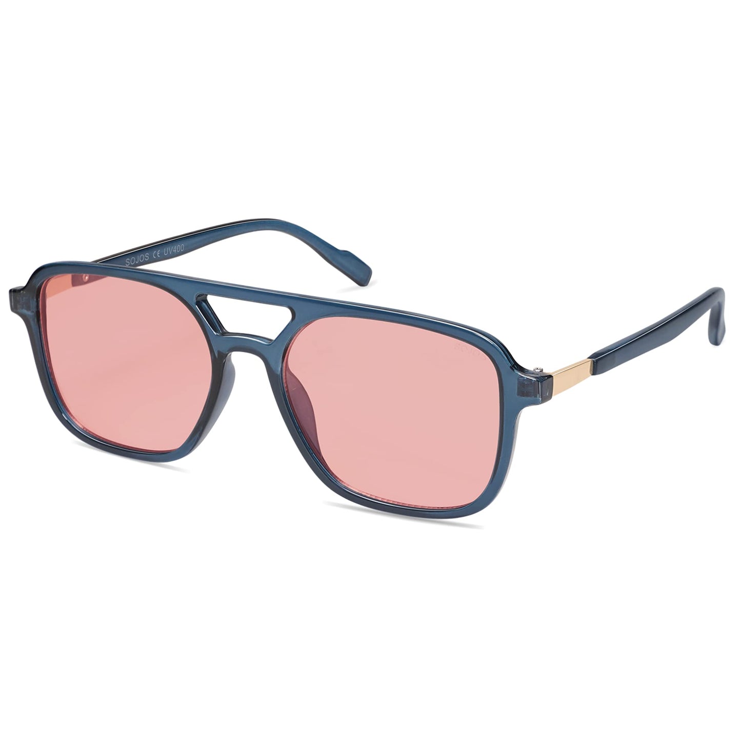 SOJOS Retro Aviator Sunglasses for Women Men,Trendy Rectangle Womens Mens Shades Sun Glasses SJ2202