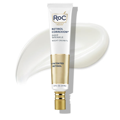 RoC Retinol Correxion Value Set Duo, Deep Wrinkle Anti-Aging Night Face Cream + Daily Under Eye Cream for Dark Circles & Puffiness , Skin Care Set (Packaging May Vary)