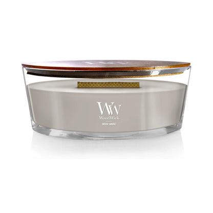 WoodWick Hourglass Scented Candle, Wood Smoke, 21.5 oz., Large, Up to 130 Hours of Burn Time, Fall Candle with Crackling Wick, Soy Wax Blend, Halloween Candle
