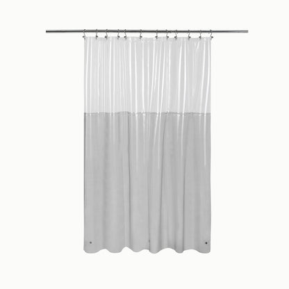 Barossa Design Plastic Shower Liner Clear - Premium PEVA Shower Curtain Liner with Rustproof Grommets and 3 Magnets, Waterproof Cute Lightweight Standard Size Bathroom Curtains - Clear