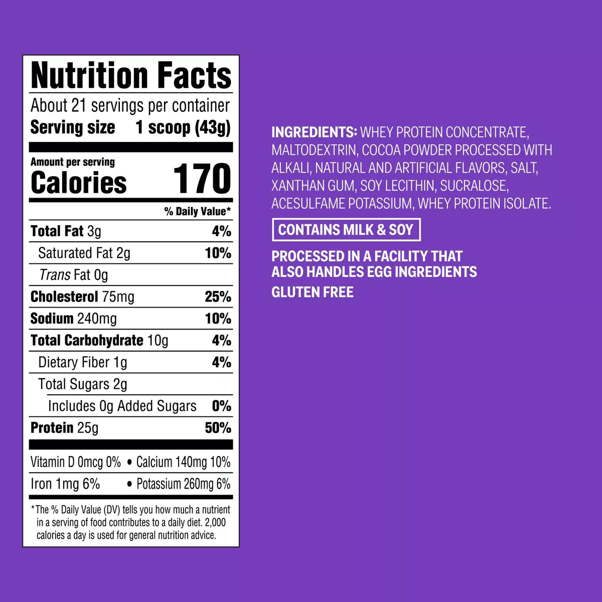 Whey Protein Powder - Chocolate - Up&Up