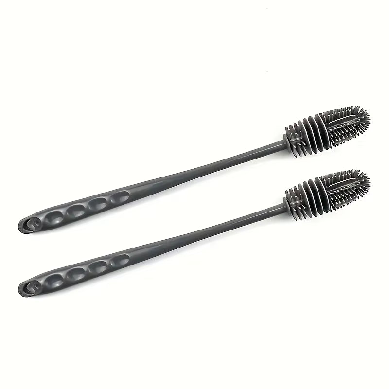 Silicone Bottle Cleaning Brush with Long Handle, Flexible No Dead Angle Scrubber for Baby Bottles, Tumblers, Kitchen