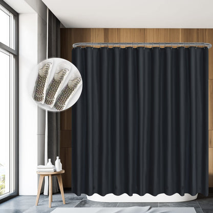 Barossa Design Plastic Shower Liner Clear - Premium PEVA Shower Curtain Liner with Rustproof Grommets and 3 Magnets, Waterproof Cute Lightweight Standard Size Bathroom Curtains - Clear