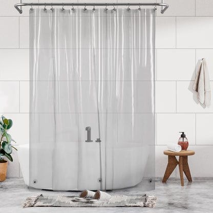 Barossa Design Plastic Shower Liner Clear - Premium PEVA Shower Curtain Liner with Rustproof Grommets and 3 Magnets, Waterproof Cute Lightweight Standard Size Bathroom Curtains - Clear