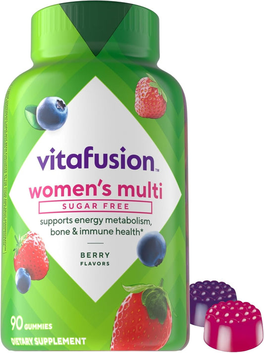 Vitafusion Women’s Sugar Free Daily Multivitamin Supplement, Keto Diet Friendly Adult Gummy Vitamin for Energy, Bone & Immune Support*, 90 Count
