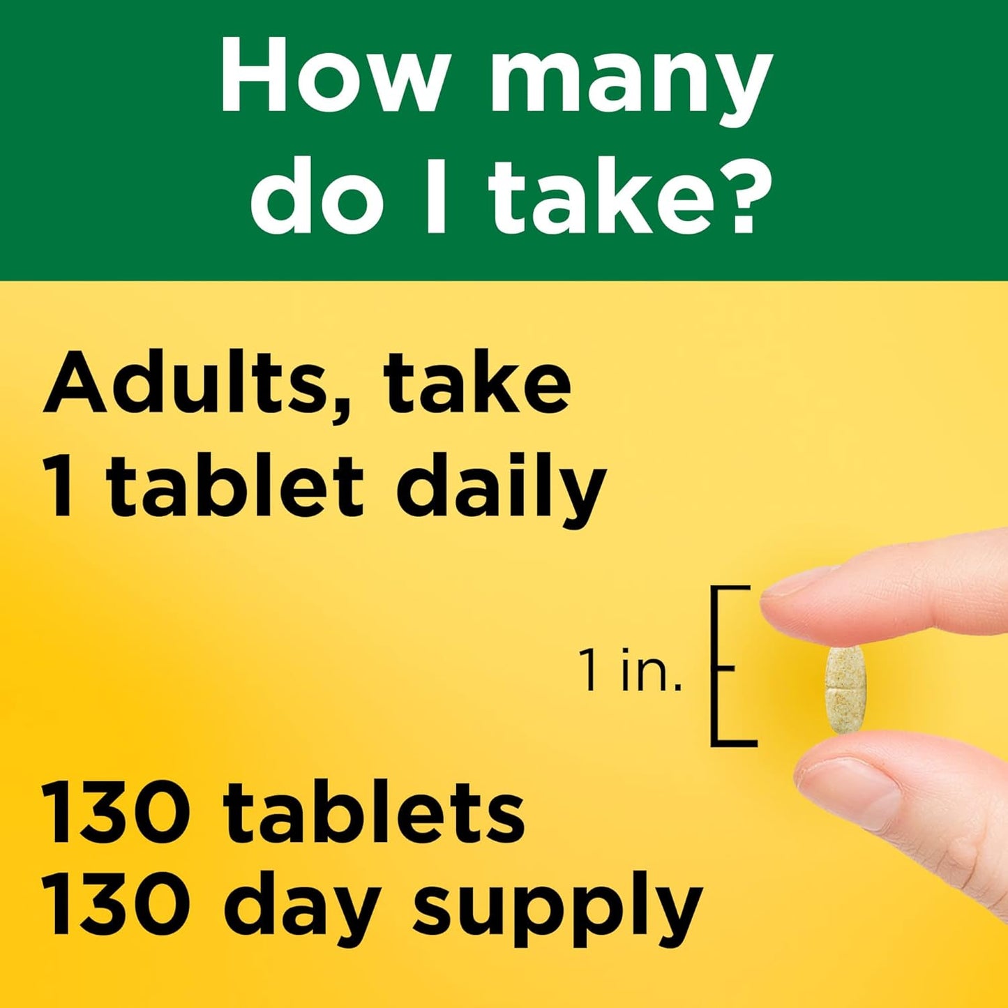 Nature Made Multivitamin Tablets with Iron, Multivitamin for Women and Men for Daily Nutritional Support, 130 Tablets, 130 Day Supply (Packaging May Vary)