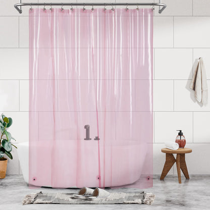 Barossa Design Plastic Shower Liner Clear - Premium PEVA Shower Curtain Liner with Rustproof Grommets and 3 Magnets, Waterproof Cute Lightweight Standard Size Bathroom Curtains - Clear