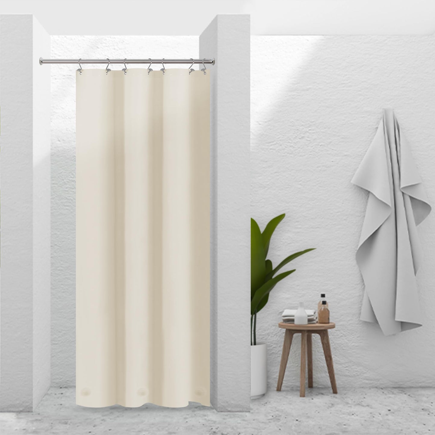 Barossa Design Plastic Shower Liner Clear - Premium PEVA Shower Curtain Liner with Rustproof Grommets and 3 Magnets, Waterproof Cute Lightweight Standard Size Bathroom Curtains - Clear