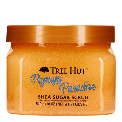 Tree Hut Peach Sorbet Shea Sugar Scrub | Exfoliating Body Scrub Removes Dead, Dry Skin for a Soft & Hydrated Feel | Nourishing Essential Body Care | 18 fl oz.
