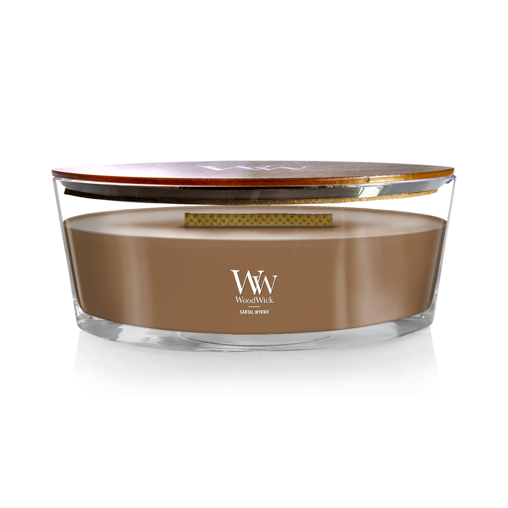 WoodWick Hourglass Scented Candle, Wood Smoke, 21.5 oz., Large, Up to 130 Hours of Burn Time, Fall Candle with Crackling Wick, Soy Wax Blend, Halloween Candle