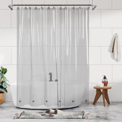 Barossa Design Plastic Shower Liner Clear - Premium PEVA Shower Curtain Liner with Rustproof Grommets and 3 Magnets, Waterproof Cute Lightweight Standard Size Bathroom Curtains - Clear