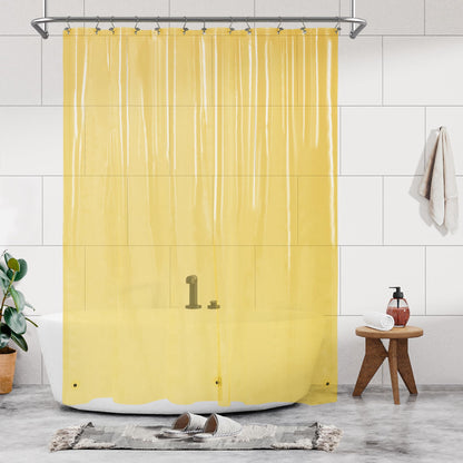 Barossa Design Plastic Shower Liner Clear - Premium PEVA Shower Curtain Liner with Rustproof Grommets and 3 Magnets, Waterproof Cute Lightweight Standard Size Bathroom Curtains - Clear