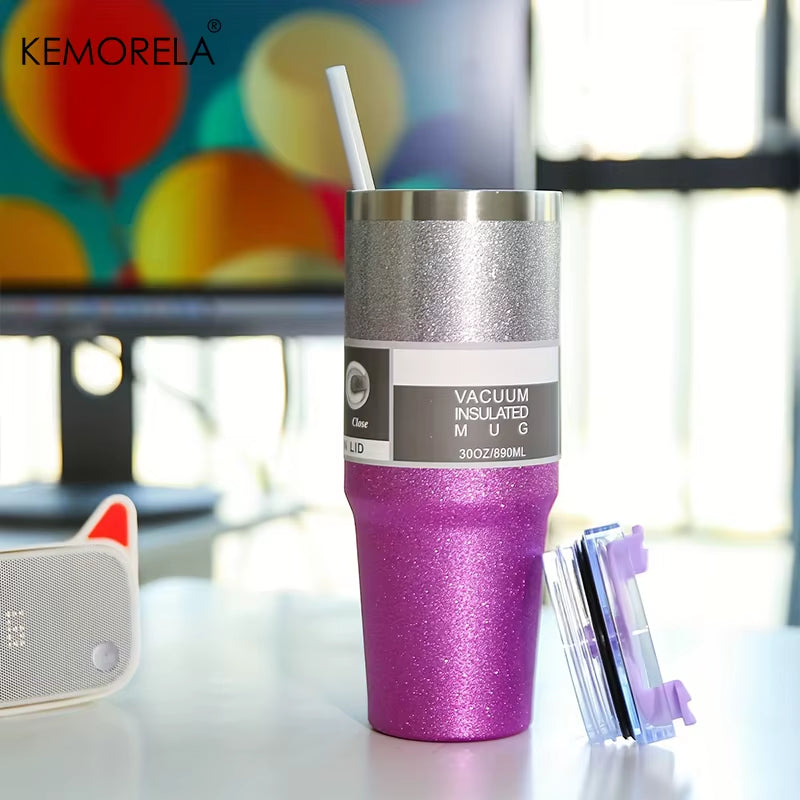 600/900ML Stainless Steel Insulated Bottle Car Cup Diamond Paint Insulated Tumblers Outdoors Keeps Hot or Cold for Hours