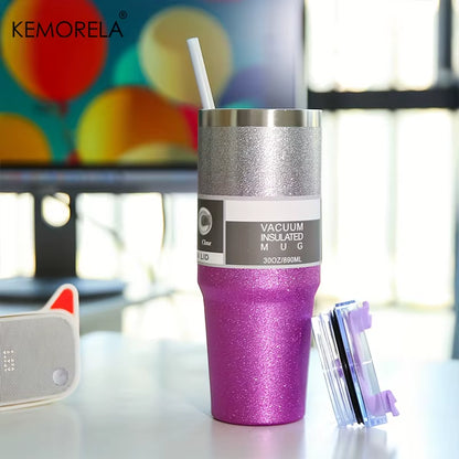 600/900ML Stainless Steel Insulated Bottle Car Cup Diamond Paint Insulated Tumblers Outdoors Keeps Hot or Cold for Hours