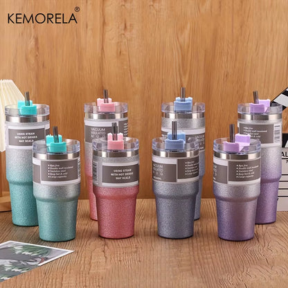 600/900ML Stainless Steel Insulated Bottle Car Cup Diamond Paint Insulated Tumblers Outdoors Keeps Hot or Cold for Hours