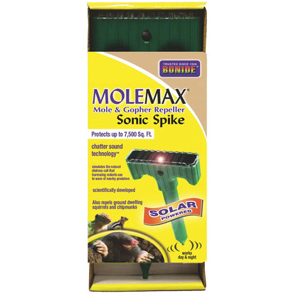 Mole Max Mole & Gopher Repeller Solar Powered Sonic Spike, 1 Unit
