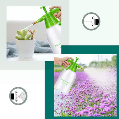 0.5 Gal. Manual Hand Pump Sprayers with Safety Valve and Adjustable Brass Nozzle for Plant Watering, Garden Planting