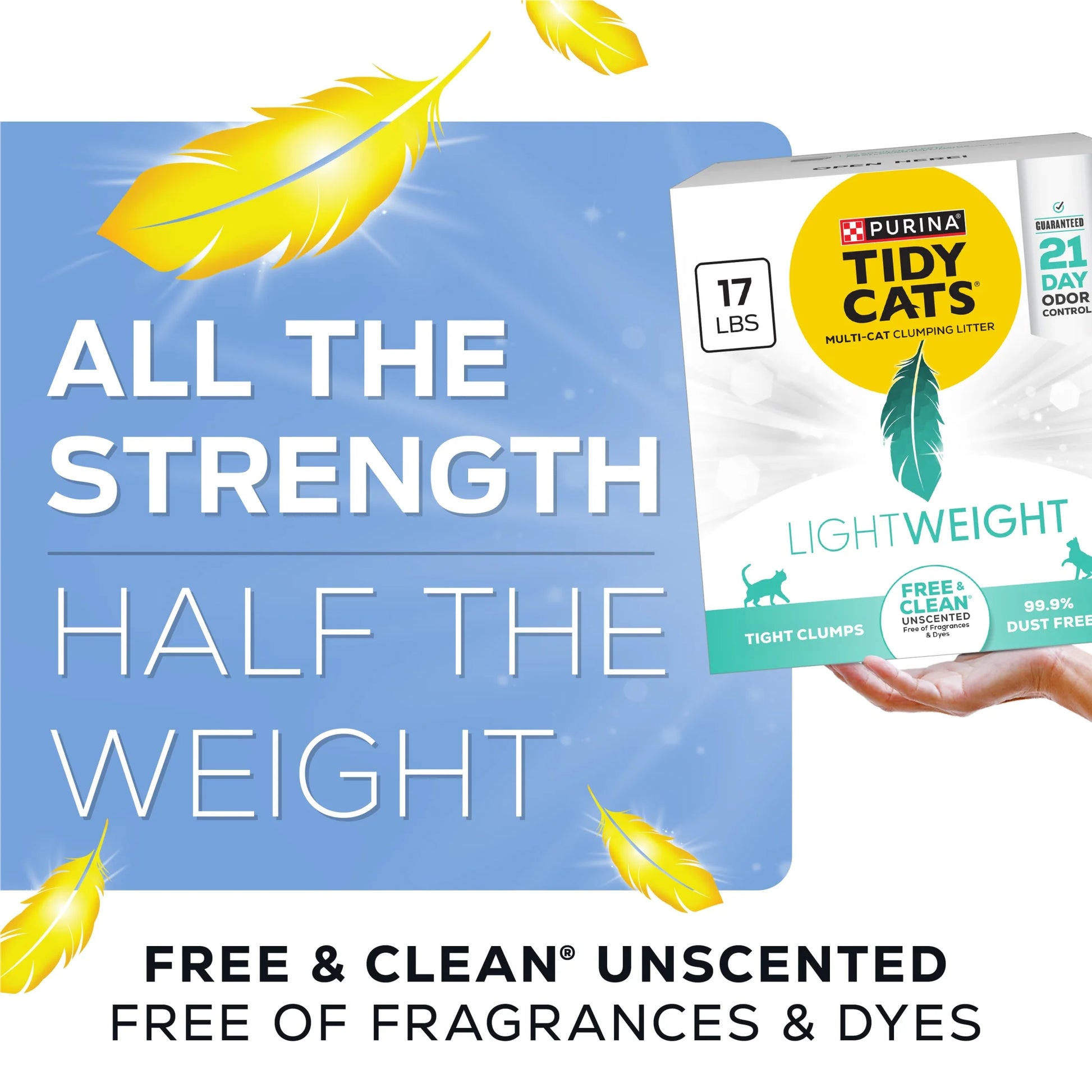 Purina  Lightweight Free and Clean Unscented Clumping Cat Litter