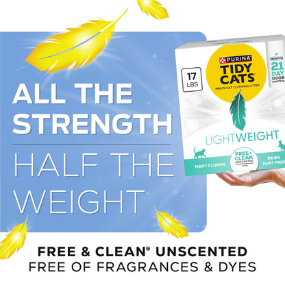 Purina  Lightweight Free and Clean Unscented Clumping Cat Litter
