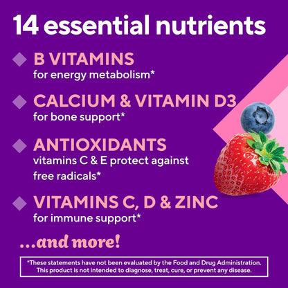 Vitafusion Women’s Sugar Free Daily Multivitamin Supplement, Keto Diet Friendly Adult Gummy Vitamin for Energy, Bone & Immune Support*, 90 Count