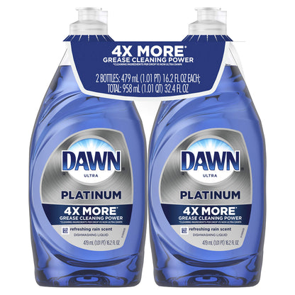 Dawn Platinum Dishwashing Liquid, Fresh Rain Scent, 32.7 fl oz
