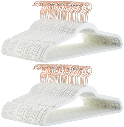Amazon Basics Slim, Velvet, Non-Slip Suit Clothes Hangers, Pack of 50, Black