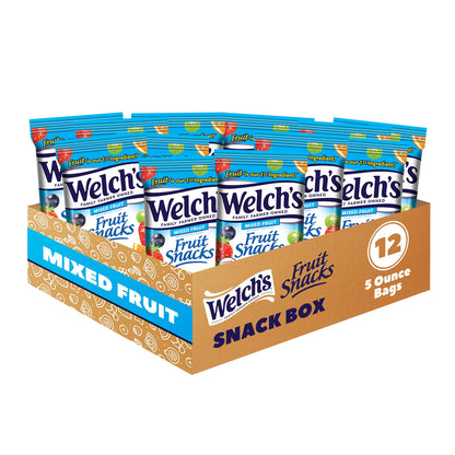 Welch's Fruit Snacks, Mixed Fruit, Individual Single Serve Bags, 0.8 oz (Pack of 40)