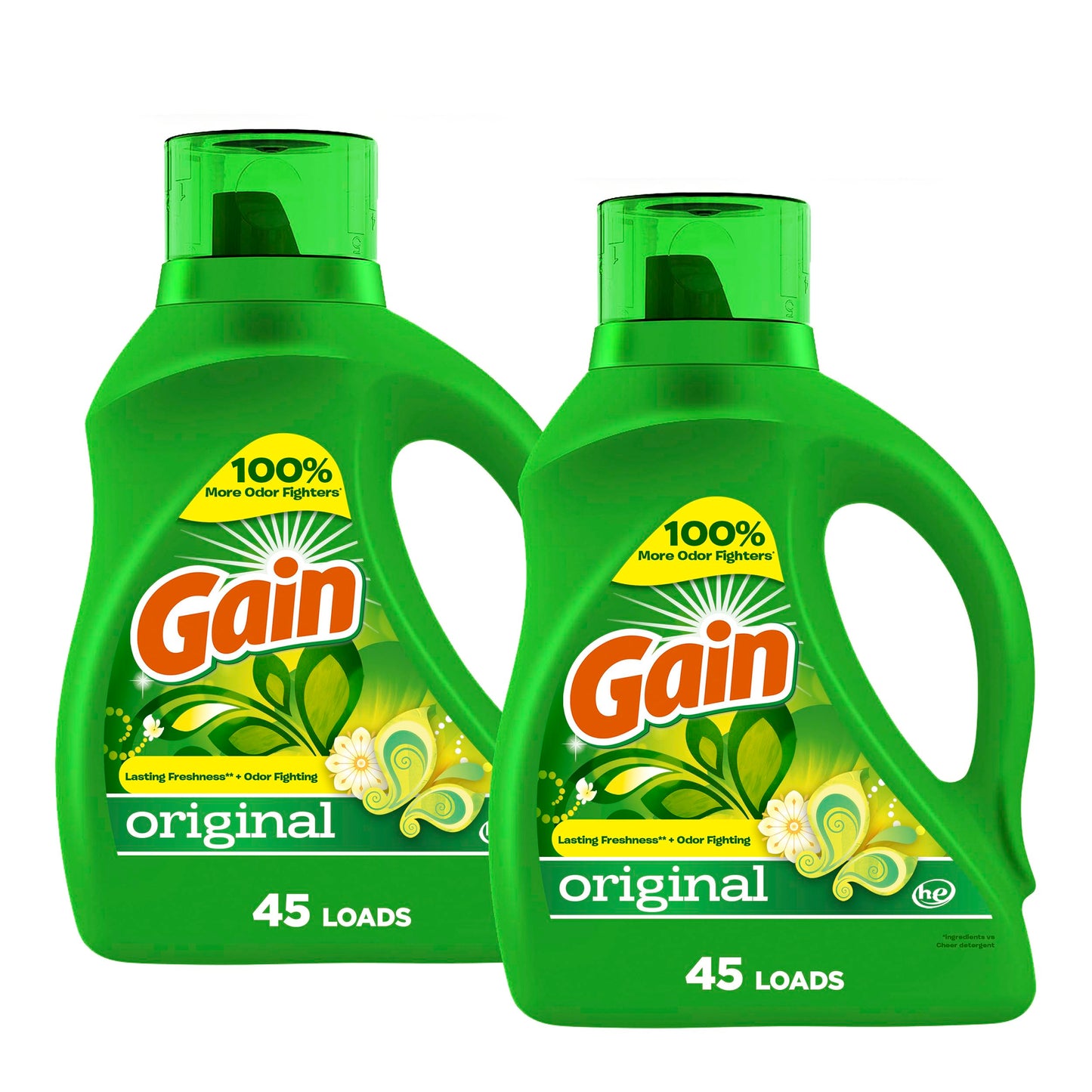 Gain + Aroma Boost Laundry Detergent Liquid, Original Scent, 107 Loads, 154 fl oz, HE Compatible Laundry Soap with Febreze and Oxi, Gain Laundry Detergent, Liquid Laundry Detergent