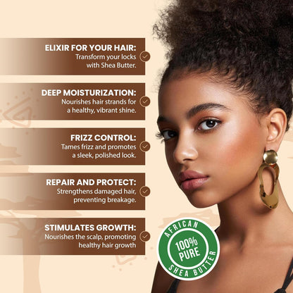 Raw African Shea Butter 32 oz. Bulk 100% Pure Natural Unrefined IVORY - Imported From Ghana - Ideal Moisturizer For Dry Skin, Body, Face And Hair Growth. Great For DIY Soap and Lip balm Making.