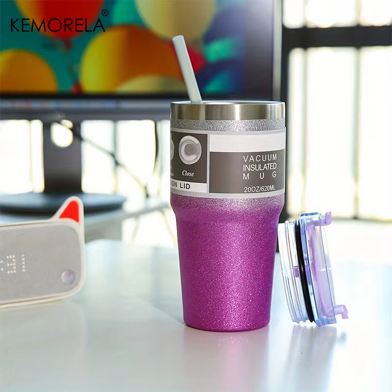 600/900ML Stainless Steel Insulated Bottle Car Cup Diamond Paint Insulated Tumblers Outdoors Keeps Hot or Cold for Hours