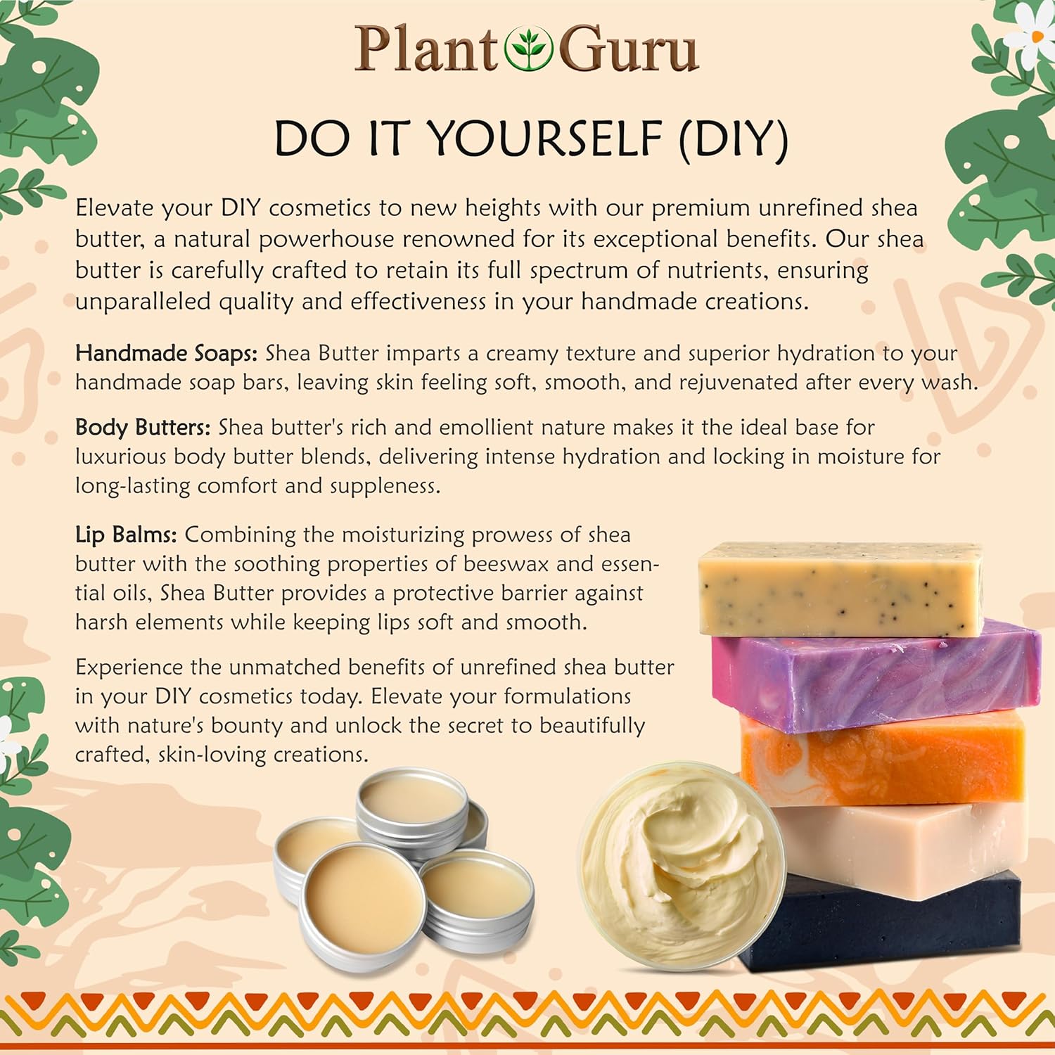 Raw African Shea Butter 32 oz. Bulk 100% Pure Natural Unrefined IVORY - Imported From Ghana - Ideal Moisturizer For Dry Skin, Body, Face And Hair Growth. Great For DIY Soap and Lip balm Making.
