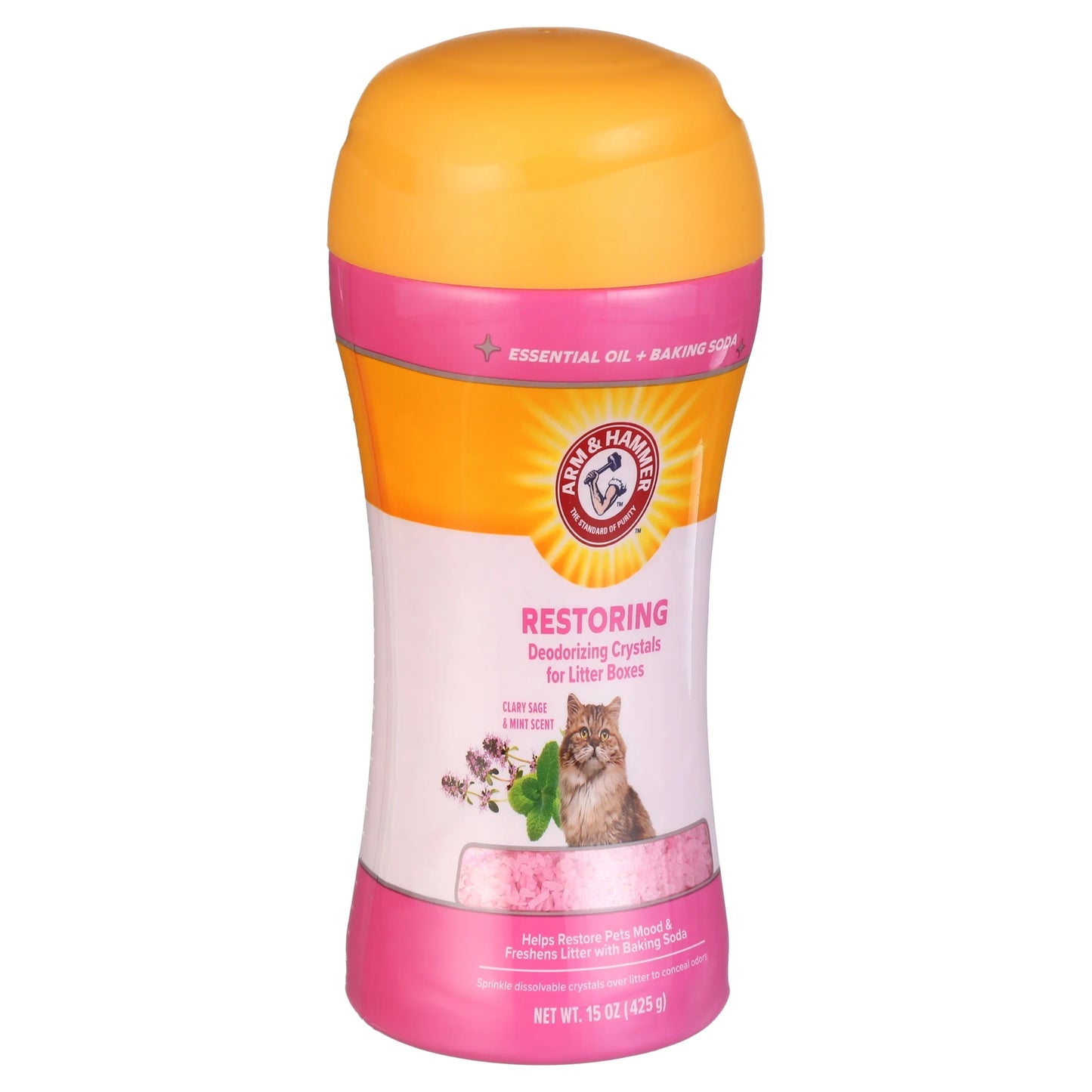 (12 Pack)  Deodorizing Cat Litter Crystals for Litter Boxes, Clary Sage & Mint Scent 15 Oz.