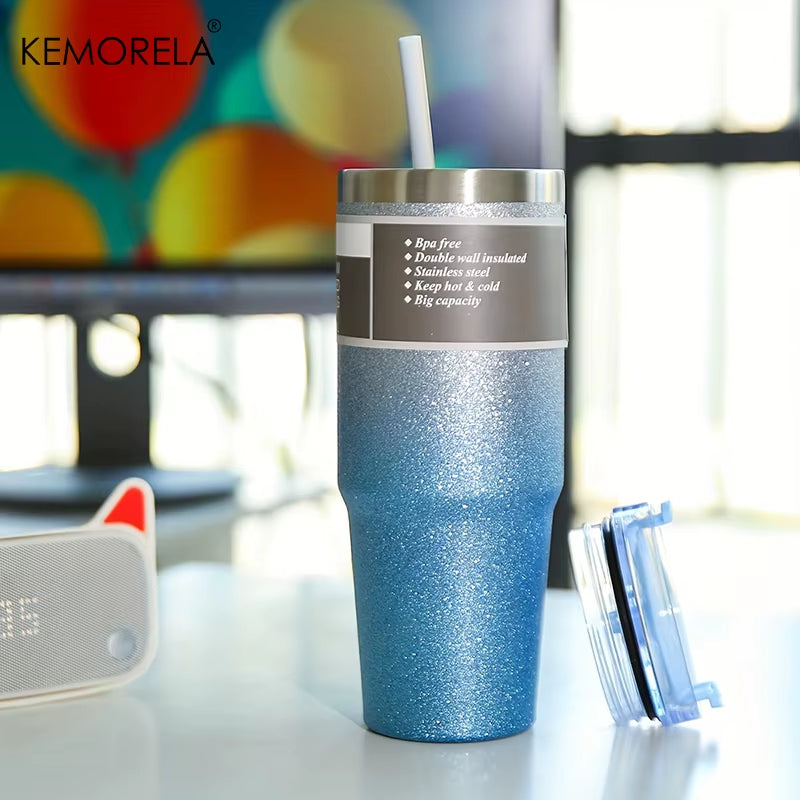 600/900ML Stainless Steel Insulated Bottle Car Cup Diamond Paint Insulated Tumblers Outdoors Keeps Hot or Cold for Hours