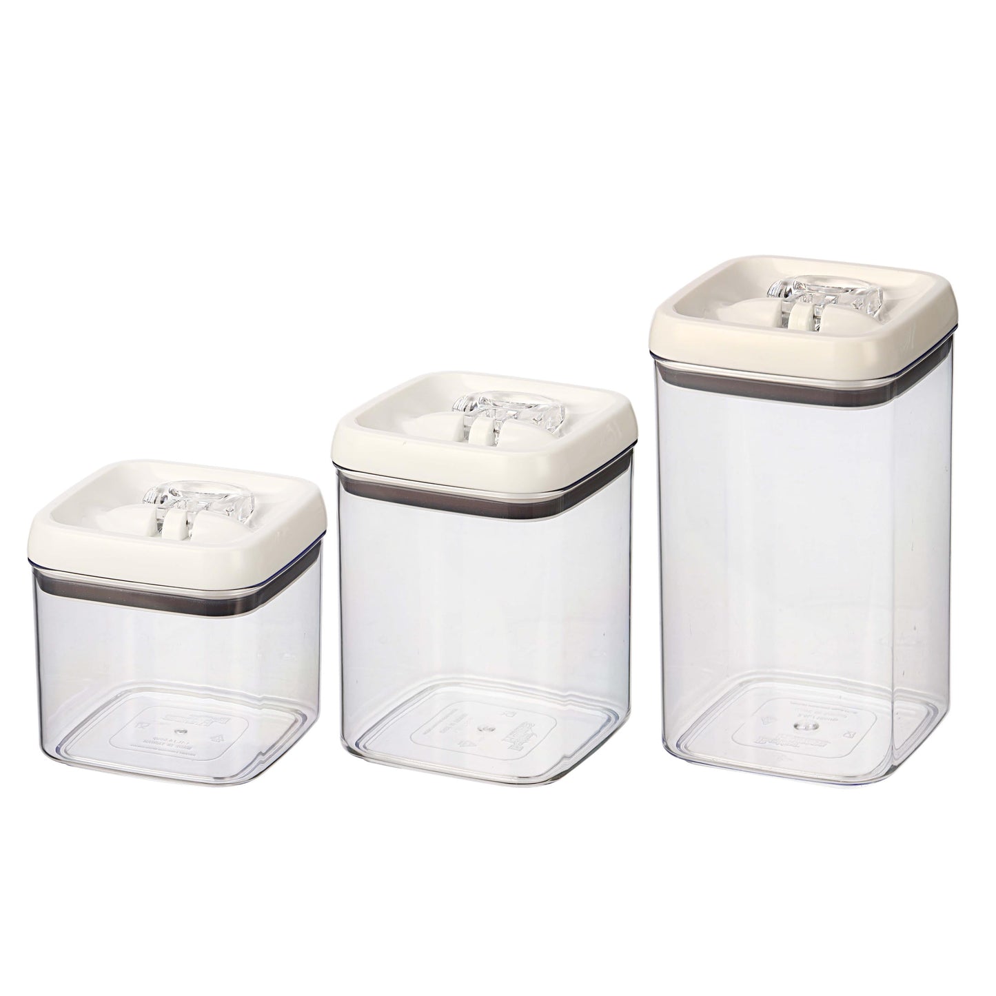Canister Pack of 3, Flip-Tite® Square Food Storage Container Set