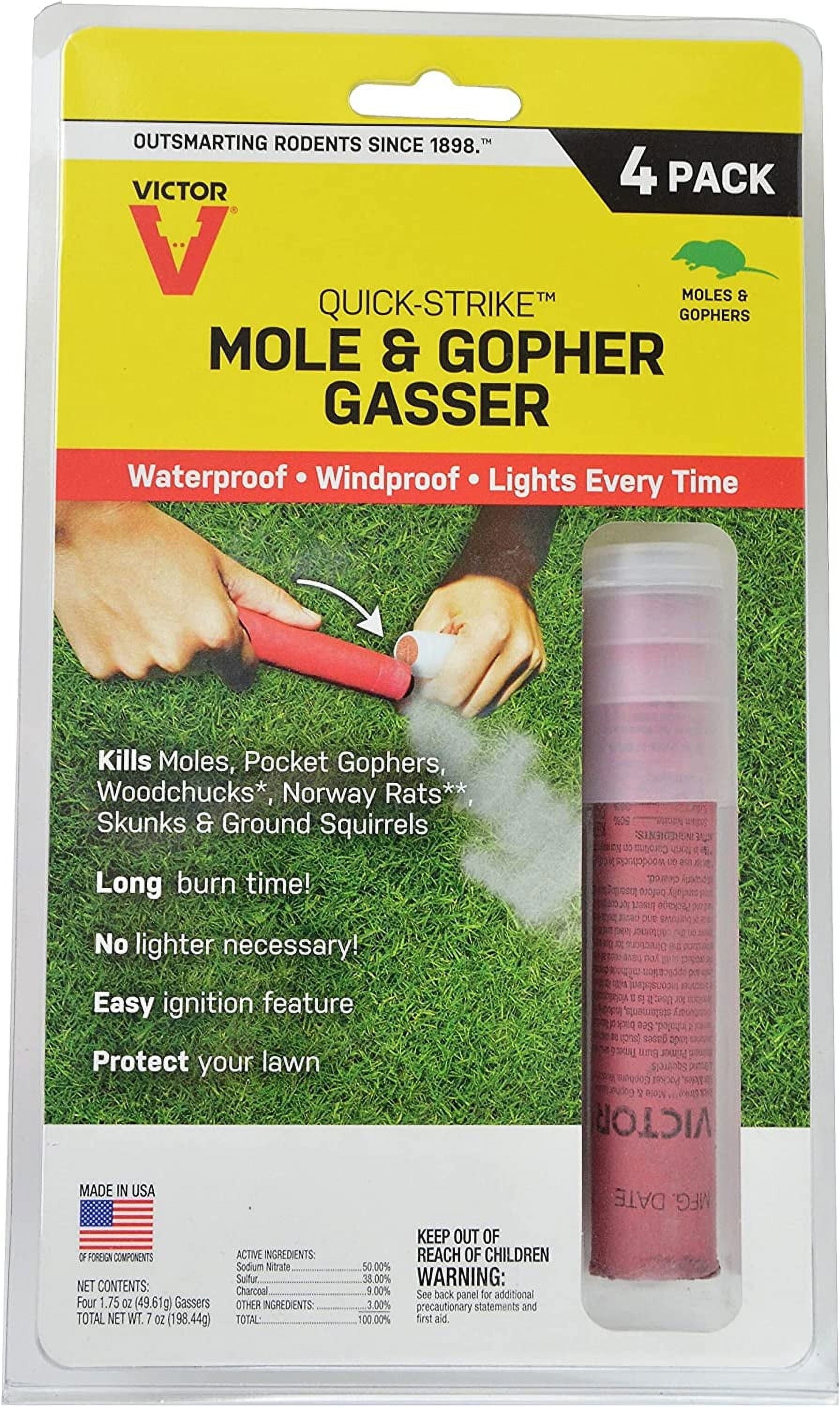 Quick Strike Mole, Gopher Gasser & Pests Control 4-Pk.