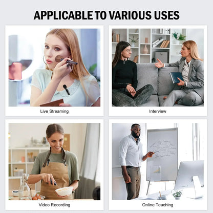 Lavalier Microphone Wireless Audio Recording Mini Replaceable Windproof Wool Microphone for Mobile Phones Shoot Vlog Youtube