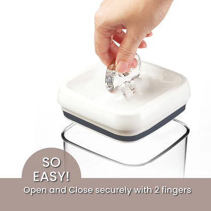 Canister Pack of 3, Flip-Tite® Square Food Storage Container Set