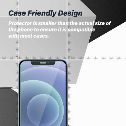 Compatible with Iphone 12 Screen Protector + Camera Lens Protectors, [2 + 2 Pack] Premium HD Clear Tempered Glass, Anti-Bubble 3D Curved Accuracy Film for Iphone 12 (6.1 Inch)