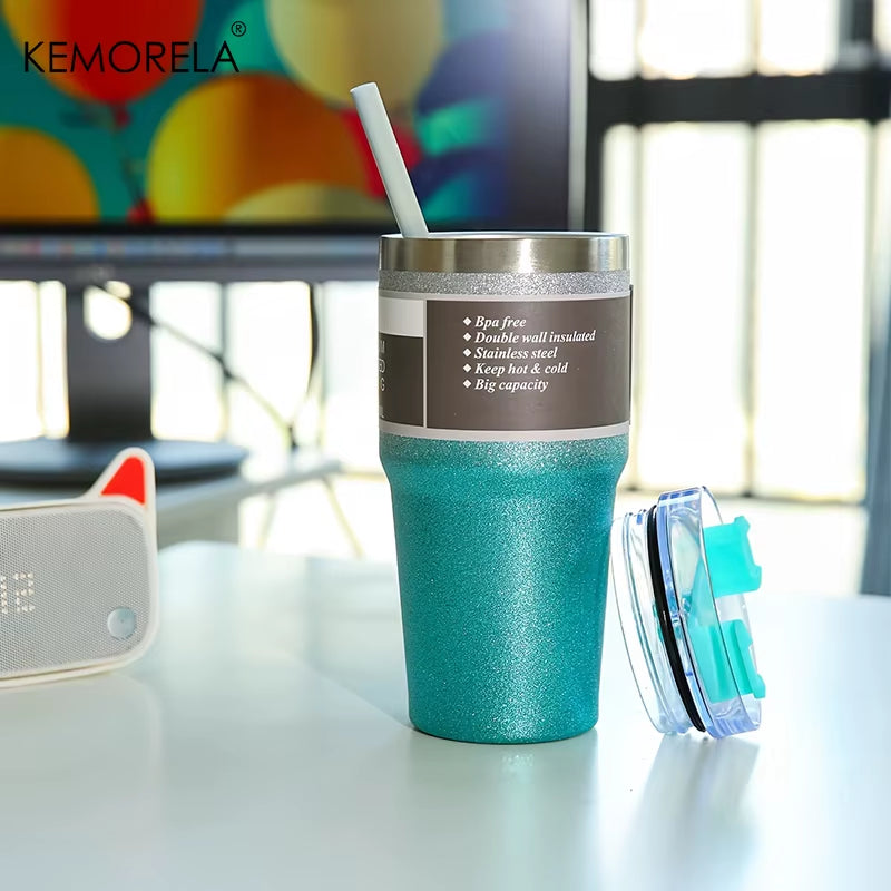 600/900ML Stainless Steel Insulated Bottle Car Cup Diamond Paint Insulated Tumblers Outdoors Keeps Hot or Cold for Hours