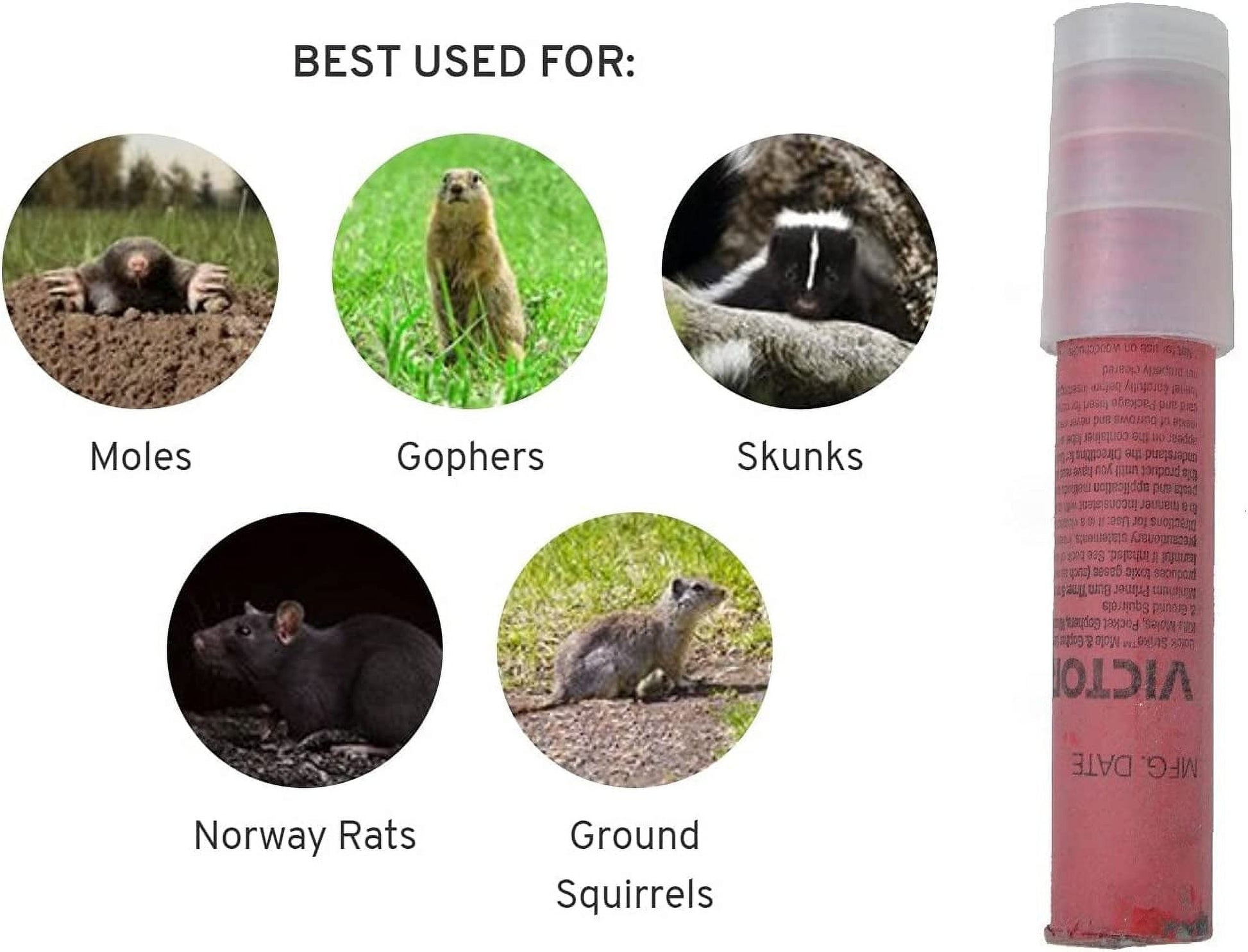 Quick Strike Mole, Gopher Gasser & Pests Control 4-Pk.